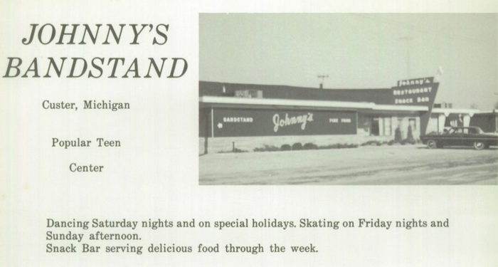 Johhnys Skate Center (Johnnys Bandstand, Johnnys Entertainment) - Yearbook Ad 1971 (newer photo)